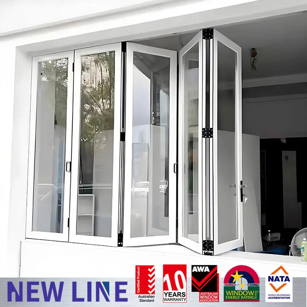 Folding Window Aluminium Bi Fold Window Fold up Glass Windows with Maximum Natural Ventilation