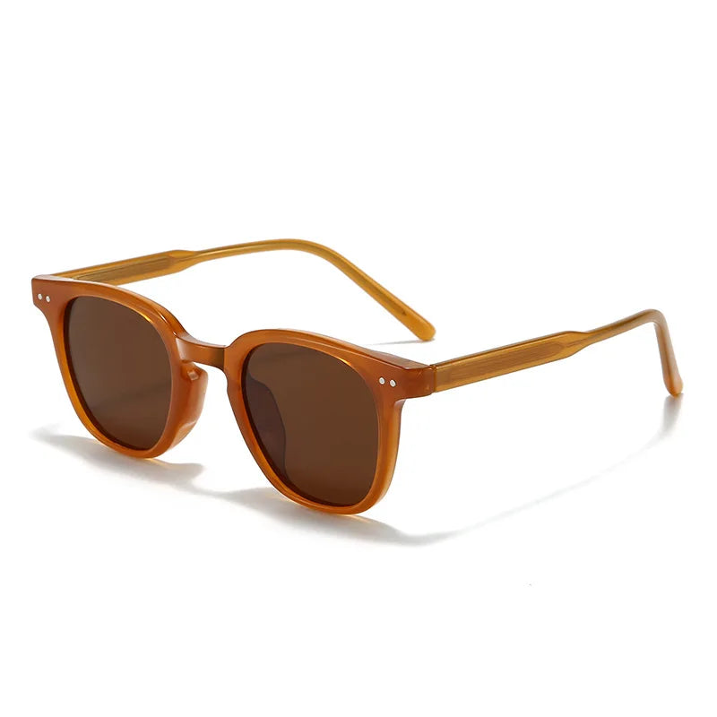Hot Sales Eco Retro Custom Sunglasses New Fashion TAC+TR90 Square Unisex Shades for Women UV400 Optical Lenses Comfortable