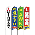 Factory Direct Supply Customized Double-Sided Beach Flags Promotional Feather Banners with Any Logo Double Sided Printing