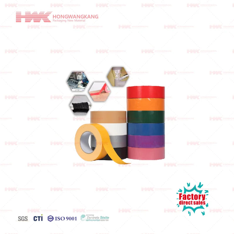 HWK Custom Factory Durable Fiberglass Waterproof Duct Tape Single Sided for Home Repairs Automotive Fixes Outdoor Bonding