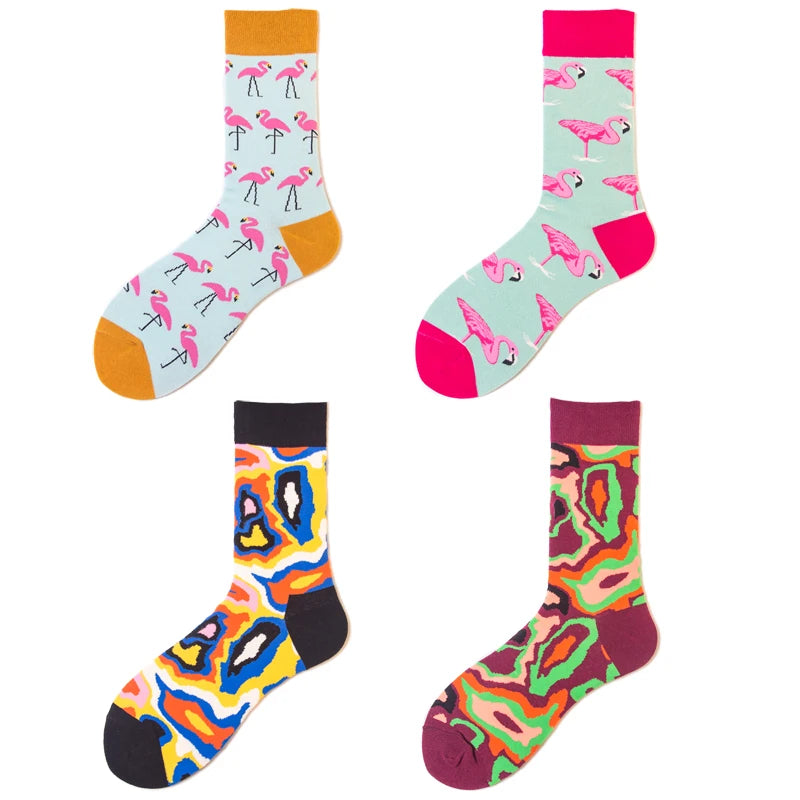 Wholesale Cute Socks Men Animals Colorful Funky Colorful Cool Men Fashion Cotton Crew Socks for Men