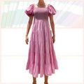 Wholesale Custom Women's Woven Linen Cotton Casual Dresses Spring Autumn A-Line Silhouette Women Clothes Long Maxi Dress