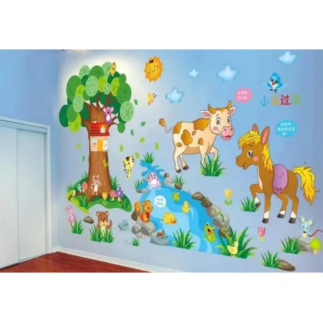 Customized Self-Adhesive Wall Coverings Removable Sticker Large Size Wall Decal for Decoration