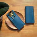 Custom PU Leather Cutlery Pouch Fashion Portable Cutlery Holder Restaurant Wedding Tableware Organizer