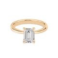 SGARIT Fine Jewellery 14K Rose Gold 2ct 8*6mm Lab Grown Diamond Ring Emerald Cut Jewelry Engagement Ring With IGI Certificate