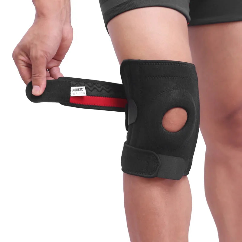 Aolikes 7618 Adjustable Compression Knee Support Brace Strap Profesional Knee Pad Support for Basketball & Volleyball
