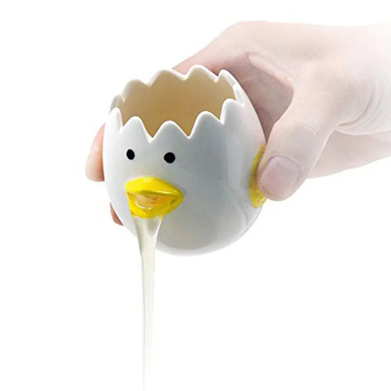 Solhui Cute Little Chicken Ceramic Egg White Yolk Separator Protein Filter Baking Tools Egg