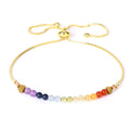 CSJA Fashion Natural Stone Bracelet Healing Chakra Stainless Steel Bracelet for Women Amethysts Rose Crystal Quartz H011