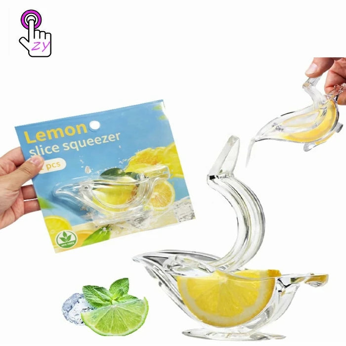 Acrylic Lemon Slice Squeezer Bird Transparente Estilo Cristal Manual Exprimidor De Limon En Forma Pajarito