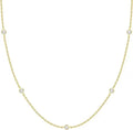 Delicate Women Jewelry 14K Gold Plated Simulated Diamond Necklace Dainty Womens Layering Cz Chain Necklace Necklaces for Girls