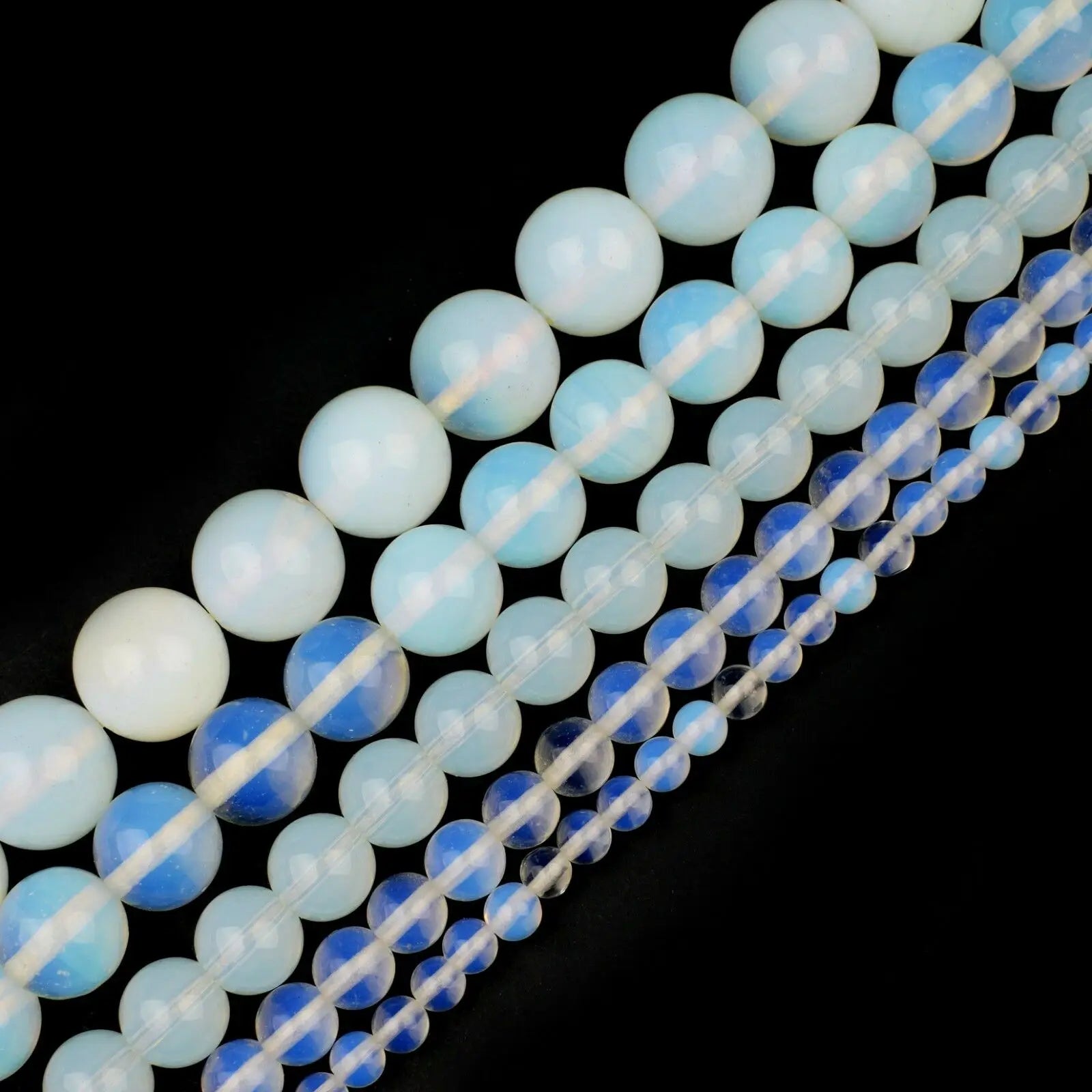 Natural Opalite & Opal Round Beads for Jewelry Making DIY Gemstone Beaded Necklace 15.5Inch Wholesale 3/4/6/8/10/12/14MM