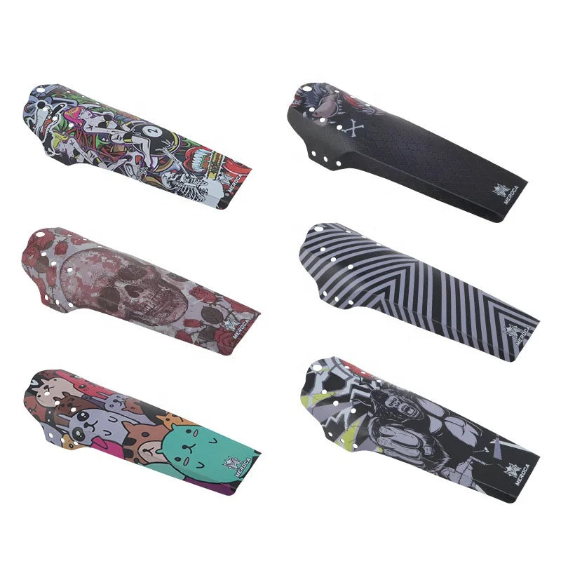 Colorful MTB BMX Road Bike Folding Bicycle Mud Flaps Front Rear Mudguard High Strength PP5 Material