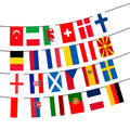 Polyester Ready to Ship 2021 Europe Football Decoration Flag 24 Countries National Flag European 14x21cm String Bunting Flag