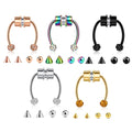 Nose Ring Reusable Alloy Horseshoe Faux Non Piercing Nez Jewelry Magnetic Body Nose Piercings Wholesale