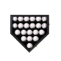 Solid Wood 21 Baseball Display Case Wall Cabinet Holder Shadow Box Elegant Wood Frames for Sports Memorabilia