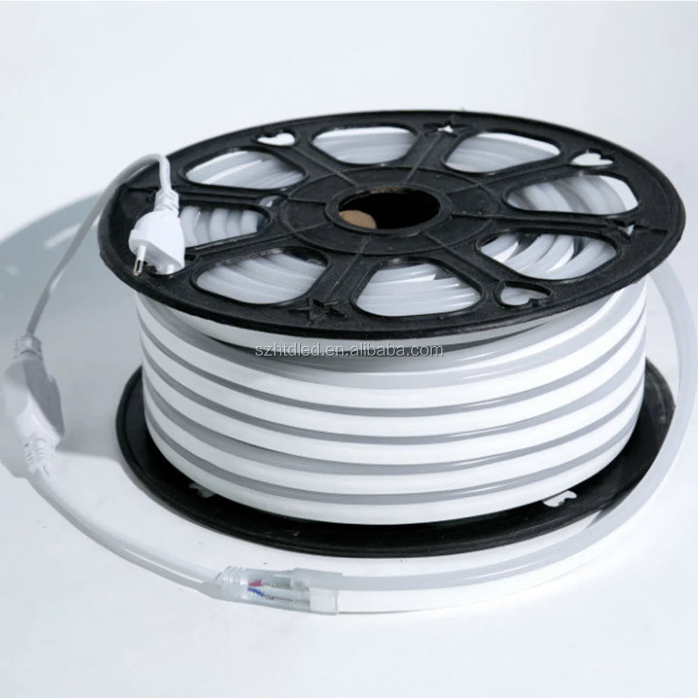Cuttable Flex Flexible Ip67 Ip65 Silicone Neon Tube Rope 12v 24v 110v 220v Rgb Neon Led Strip Light Outdoor Waterproof