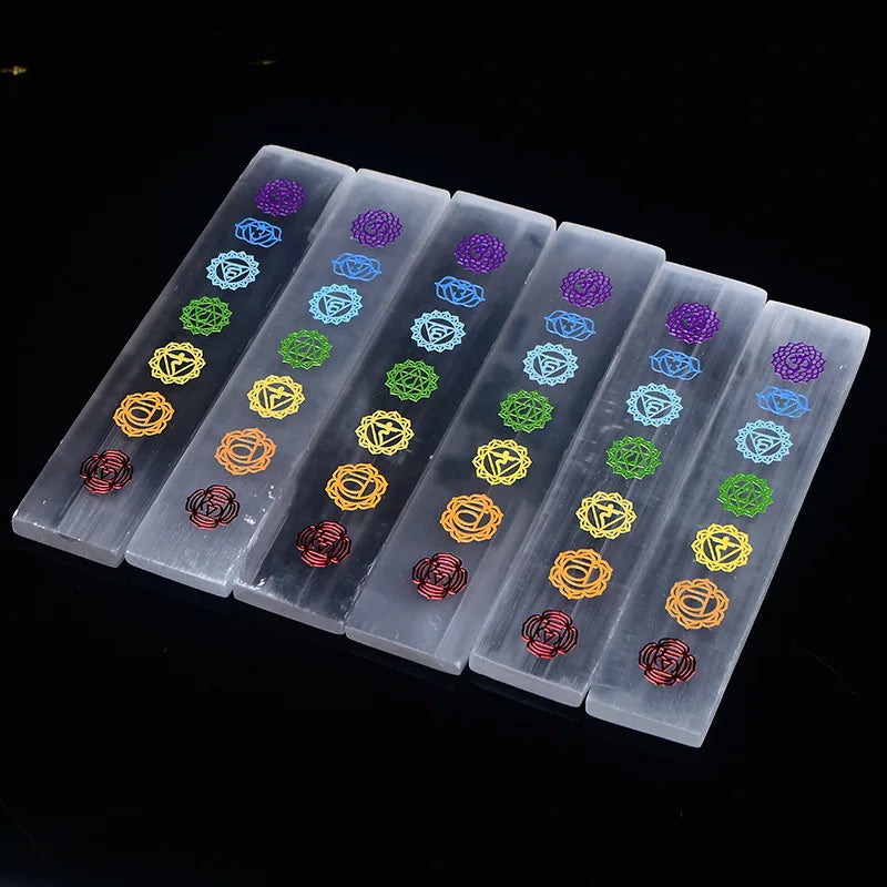 Chakra Healing Crystals Stones Raw Selenite Slab 7 Chakra Healing Stone
