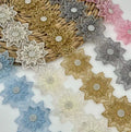 New Multi Color Double Layer Organza 3D Flower for Dress Curtains DIY Accessories Lace