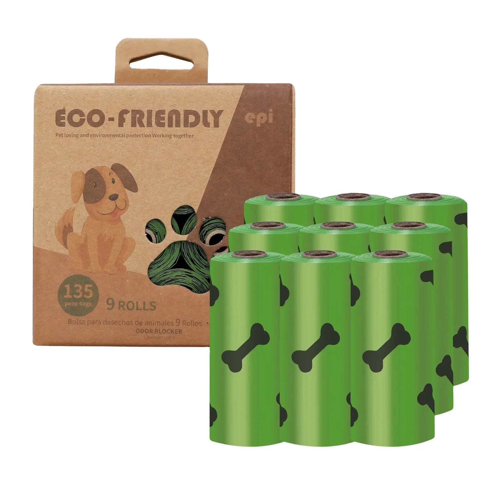 EPI Biodegradable Pet Garbage Bag Dog Poop Bags Dog Cleaning Supplies  Products for Dogs