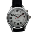 German Men's Big Numbers Easy-to-see Leather Talking Watch Play the Date Week Hour for All Occasions Perfect Gift for Family
