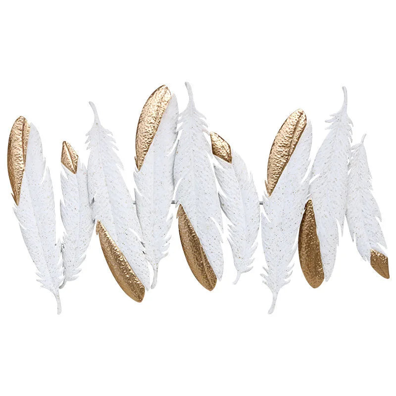 120x73 Feather Factory Price Design French Wall Decorations Art Home Decors Luxury Metal Hanging Meeting Living Room Wholesale