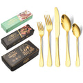 Luxury Flatware Set  Wedding Dinner Knife Fork  Silver Gold Stainless Steel Cutlery