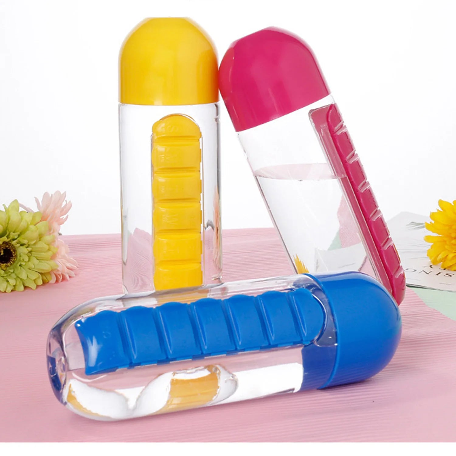 7 Daily Pill Box Water Bottle Cup Case Capsule Organizer Plastic Pill Bottle 1 Buyer