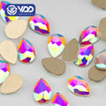 VDD 4x6mm - SAB19 100Pcs Glass Shape Crystal Rhinestones Crystal AB Flatback Glitter Stones for DIY Crafts Nail Art Decorations