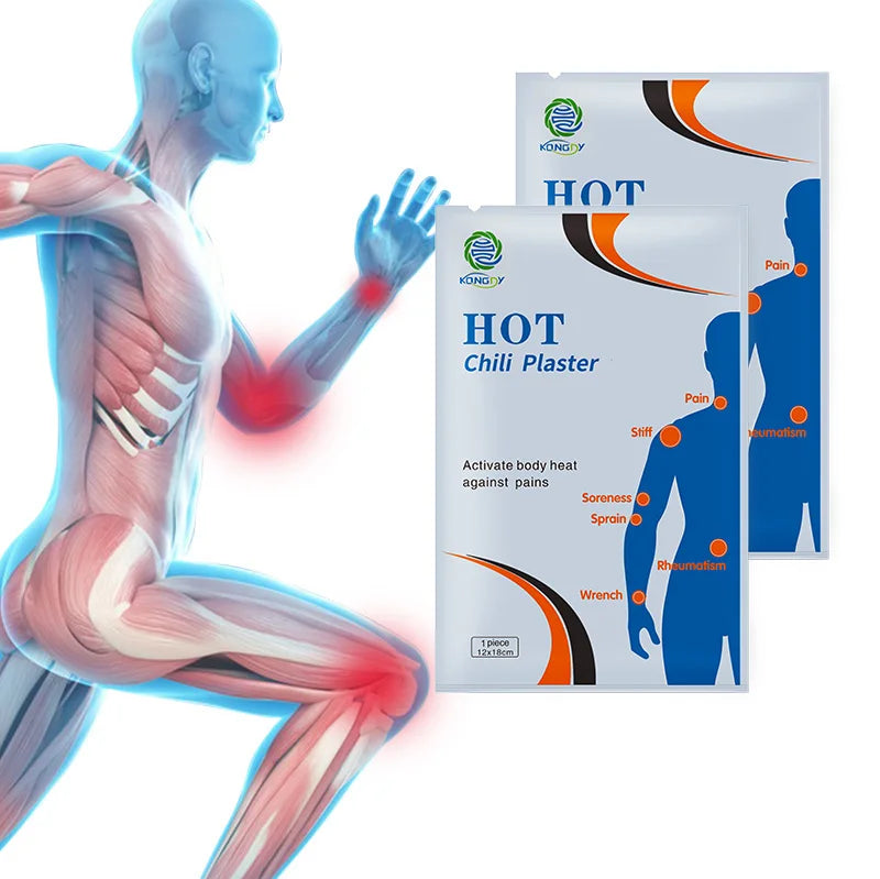 Hot Sale Chinese OEM Heat Herbal  Adhesive Chili Joint Pain Plaster