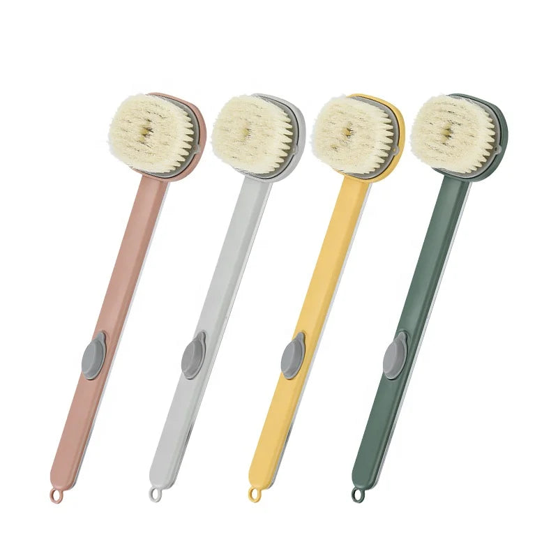 Multifunctional Detachable Bath Brush Back Body Bath Shower Sponge Scrubber Brushes With Handle Massager Bathroom Brush