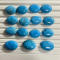 Large Size15x20mm Natural Blue Turquoise Flatback Cabochon Turquoise Loose Gemstone Necklace Jewelry Rough Stone
