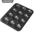 CHEFMADE WK9874 Carbon Steel Bakeware Non Stick 12 Cup Shell Madeleine Cake Pan for Oven Baking