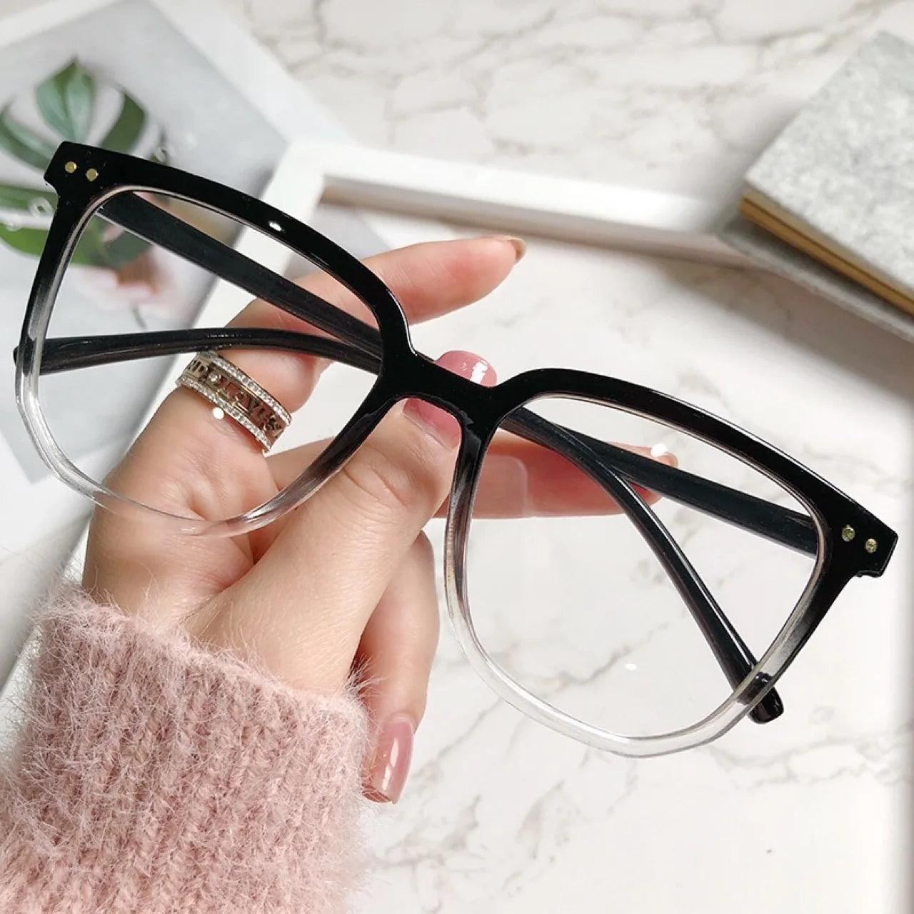 New Style Anti Blue Light Irregular Fashion Luxury Unisex Plastic Optical Frames Glasses Optical Frames for Ladies