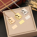 Nabest Stainless Steel PVD Envelope Locket Necklace Trendy Letter Pull Photo Pendant Link Chain Love You Message for Couples