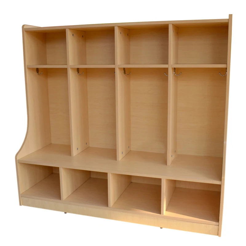 Best Selling Daycare Furniture Children Wooden Plywood Wardrobe for Kindergarten Kids Muebles Montesori Para Ninos