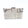 Evening Bags Women Luxury Metal Net Pattern Small Square Clutch Shoulder Bag Female Dinner Handbag
