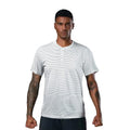Men Stripe Henley Golf Shirts Quick Dry Blade Collar Breathable Soft Athletic Casual Daily Collarless T-Shirts