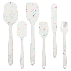 6 PCS Heat Resistant Silicone Spatula Set Non-Stick BPA Free Rubber Spatulas for Baking