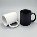 Promotion Black  Ceramic Coffee Mugs Advertising logo Customized 11oz Blank Water Cup with Sublimation Coat.