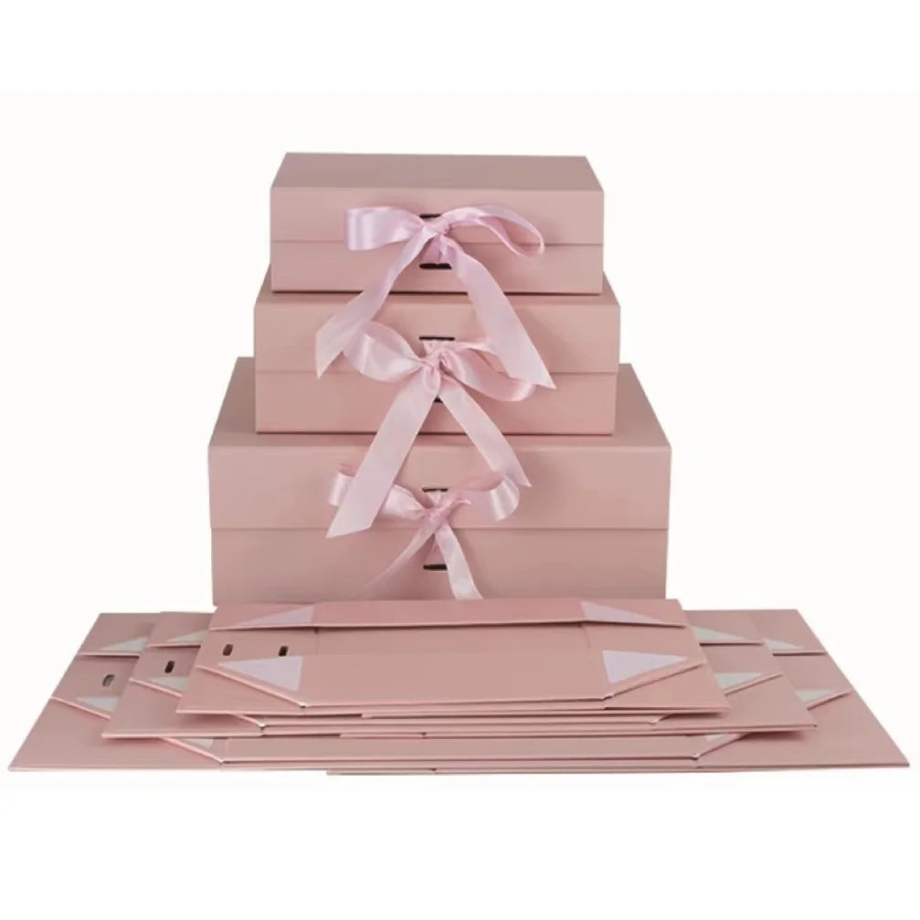 Ready Stock Luxury Rigid Folding Paper Packaging Matt Lamination Sponge Lining Folders Magnet Closure Lid Cardboard Foldable