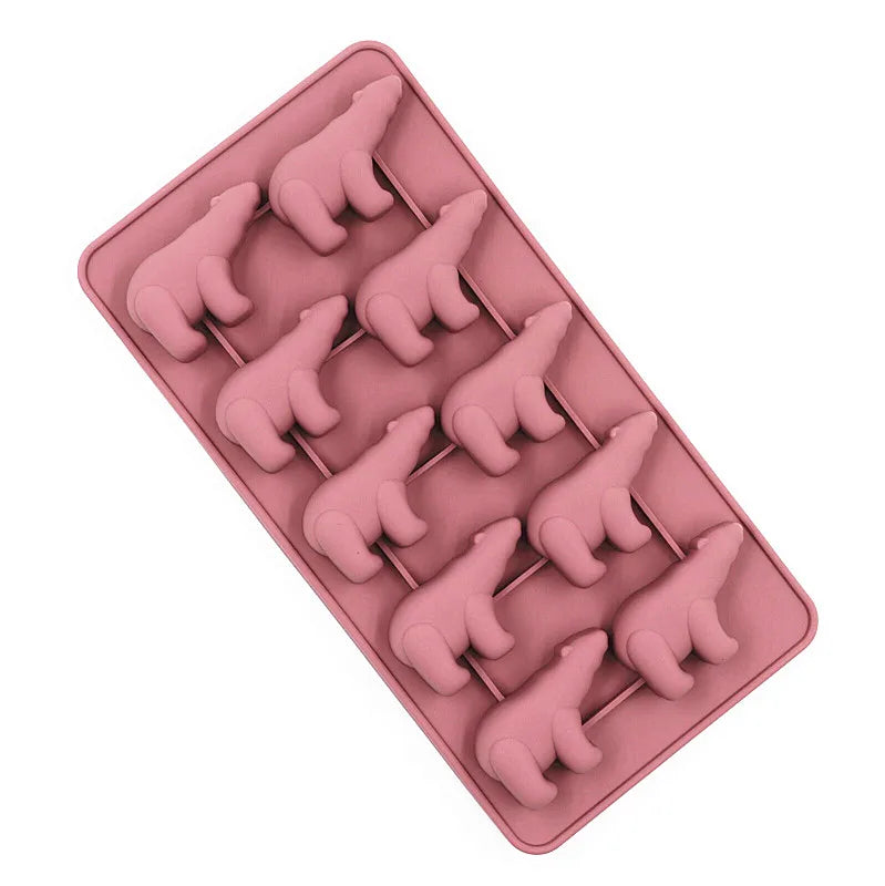 Customizable Ice Bear Mold BPA Free 100% Food Grade Silicone Eco-friendly Material New Polar Bear Ice Block Maker 10 Cavities