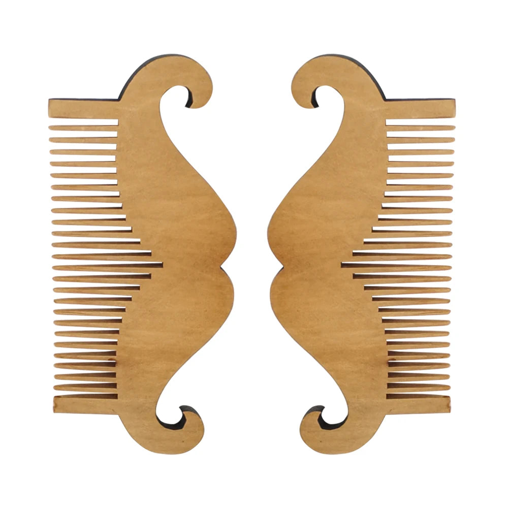 Wholesale Customized Small Natural Beach Wood Wooden Mens Pocket Beard Grooming Styling Comb Brush Bulk for Men Beard