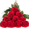 White Roses Artificial Flowers BulkReal Touch Silk Faux Roses with Long Stems for Wedding Bouquet Vase Flower Home Deco