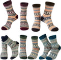Thermal Socks for Winter Men Sock Thick Knit Winter Warm Cozy 5 Pack Wholesale Wool Thick Warm Winter Socks for Men
