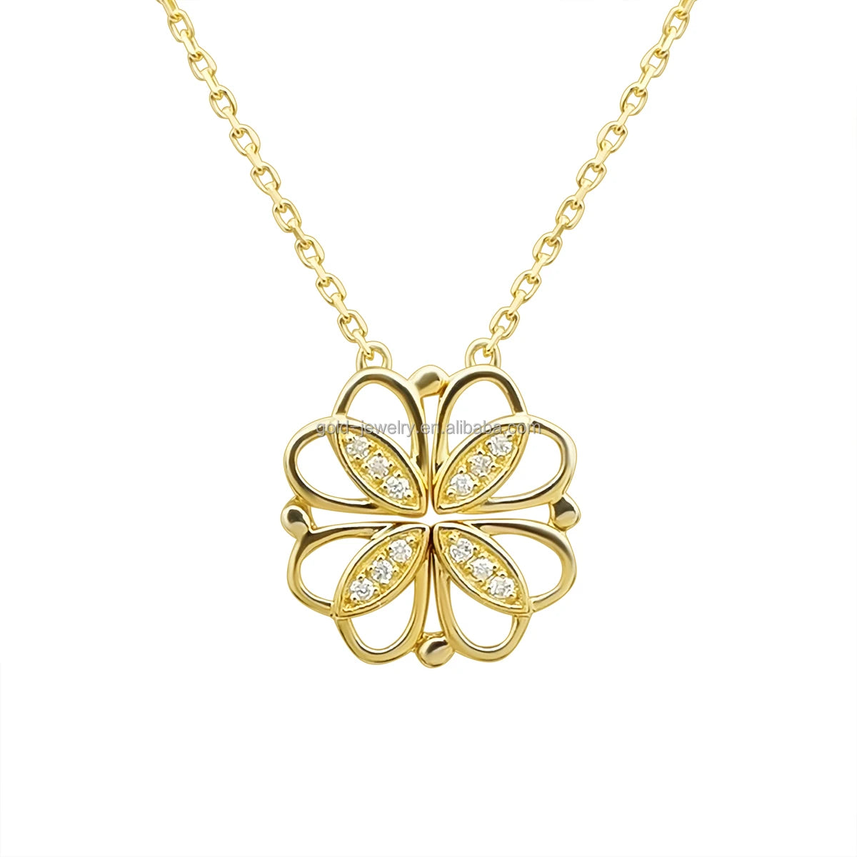 1000s Jewelry 18K Gold Solid Necklace Real Gold Diamond Jewelry Pure Yellow Gold Top Quality for Women Gift Necklace