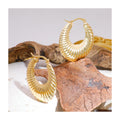 Women's Stainless Steel Chunky Huggie Hoop Earrings Minimalist Geometric Design with 18K Gold Plating and Zircon Jewelry Gift