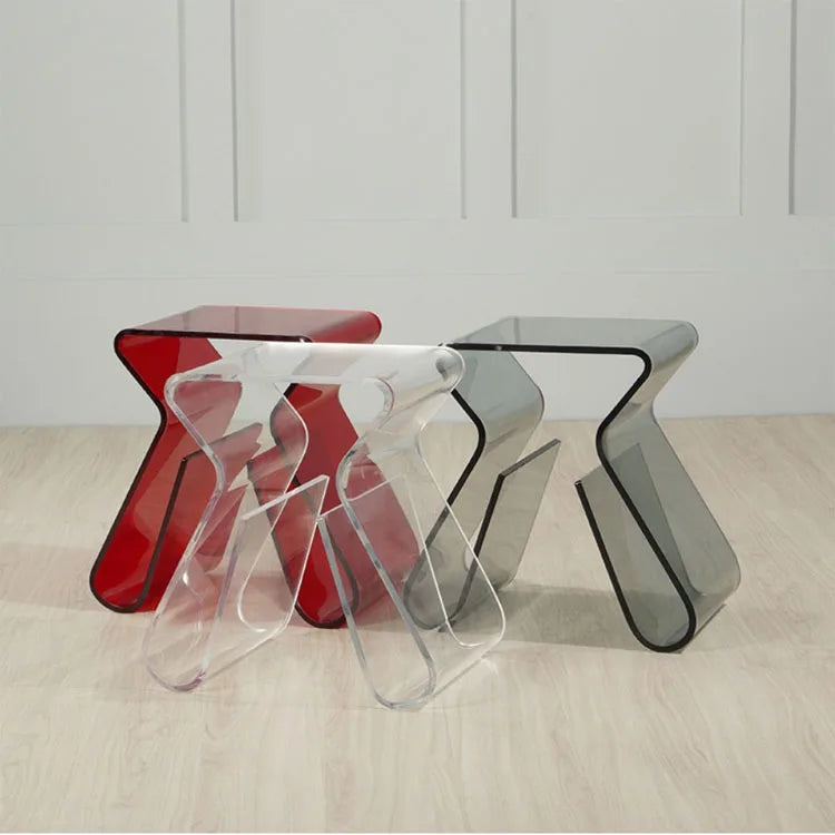 Modern Nordic Small Acrylic Coffee Table Light Luxury Simple Transparent Personality Movable Seating Corner Nightstands