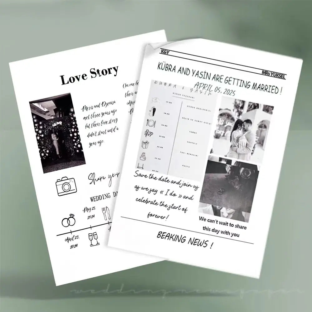 Factory Wholesale Custom Newspaper Custom Paper Printing  Wedding Poster Printing