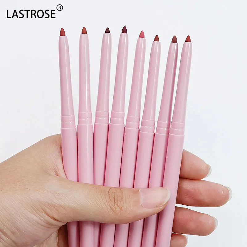 Long Lasting Waterproof Vegan Automatic Pink Lip Liner Private Label Lipliner Cosmetics Matte Nude Brown Smooth Lip Liner Pencil