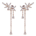 New Hot Fashion 925 Sterling Silver Flower Earrings for Women Girls Gift Fashion Statement Jewelry Korean Earrings